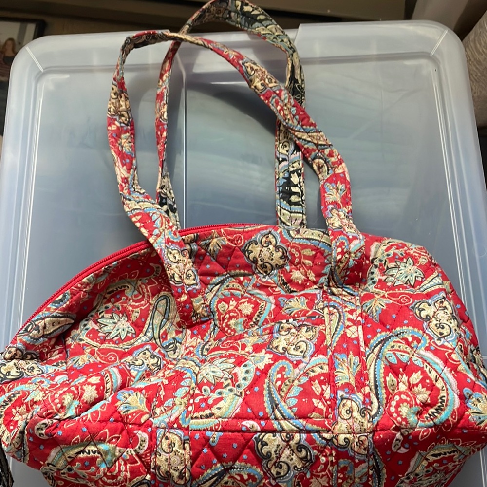 Quilted purse with matching eyeglass holder and makeup bag